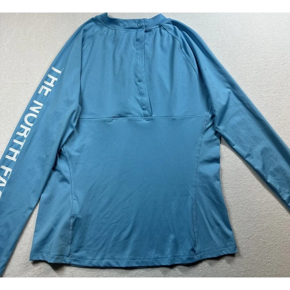 The North Face FlashDry‎ Breeze Long Sleeve Shirt Unisex L Blue Performance Logo
